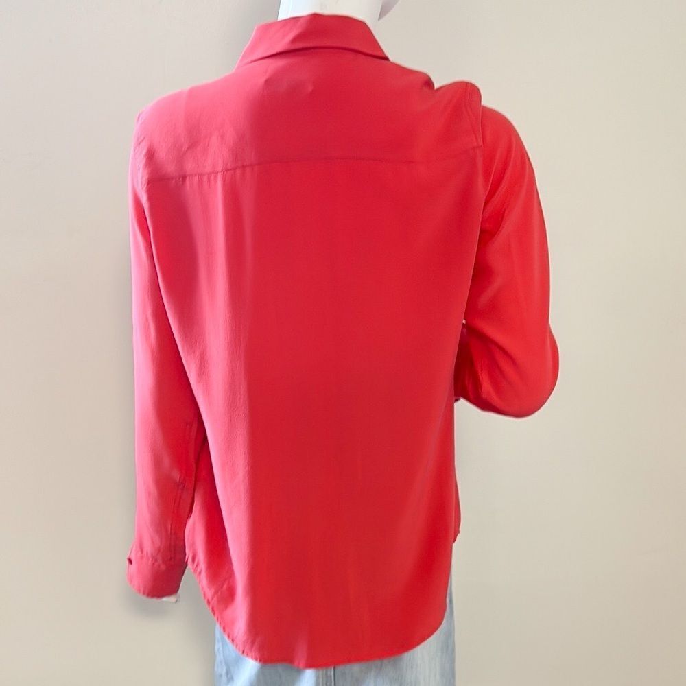Equipment Brand Silk Coral Classic Button Down Shirt Blouse - Picture 2 of 6